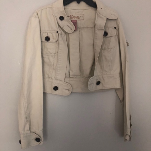 Beige denim jacket - Picture 1 of 2